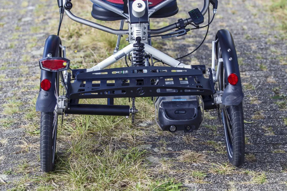 Achterkant Easy Sport driewiel ligfiets