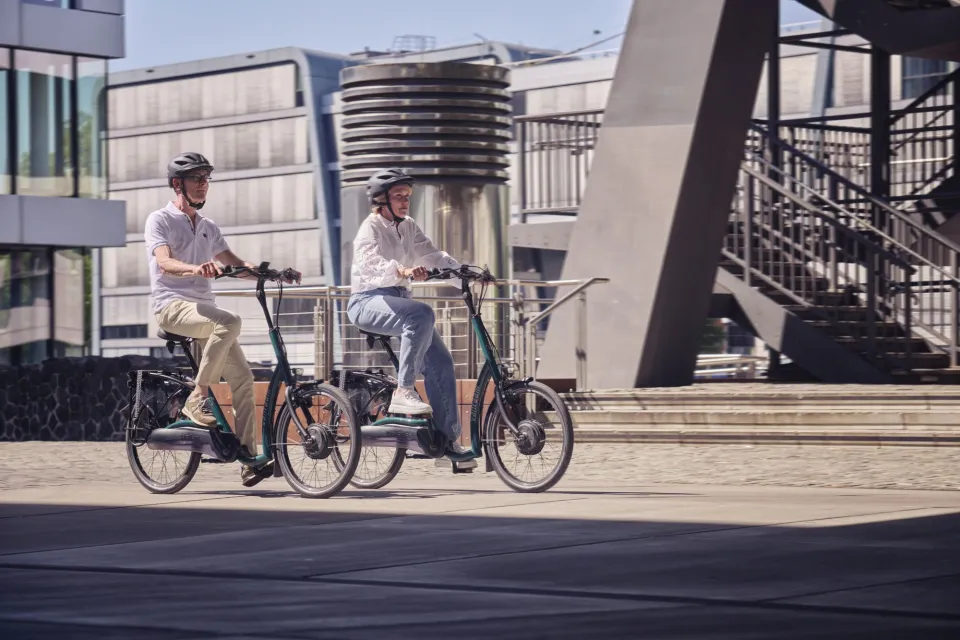 Van Raam Balance lange instap fiets blauw groen 2