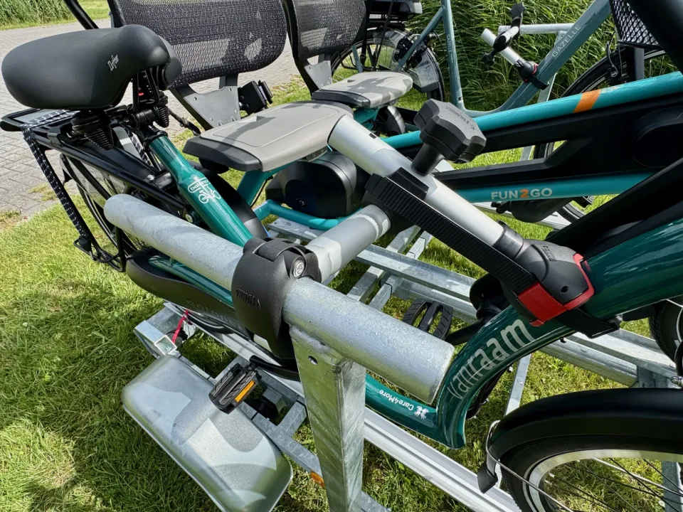 Aanhanger duofiets met twee fietsen