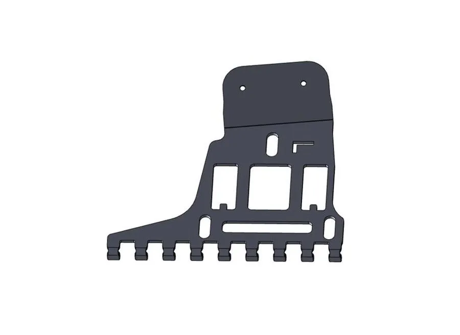 Verstelplaat zitting gebogen tanden links